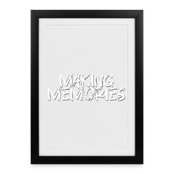 Making Memories Brush Font - Framed poster (27 × 37 cm) - black - Front