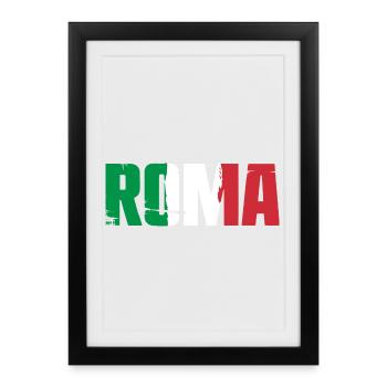 Roma Italia Vintage Rome - Framed poster (27 × 37 cm) - black - Front