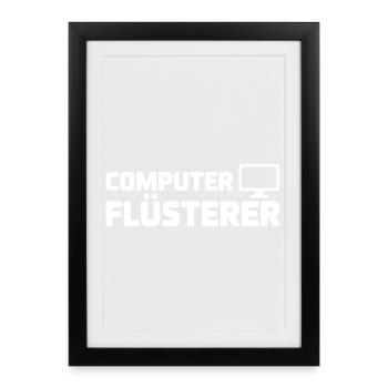 Computer Whisperer Shirt - Framed poster (27 × 37 cm) - black - Front