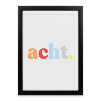 8th Birthday Eight Retro - Framed poster (27 × 37 cm) - black - Front
