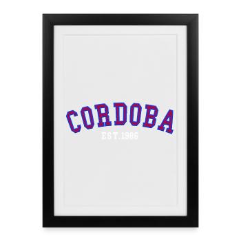 Cordoue Fondée en 1986 - Affiche encadrée (27 × 37 cm) - noir - Devant