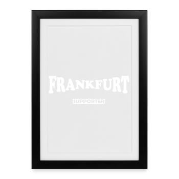 Supporters de Francfort - Affiche encadrée (27 × 37 cm) - noir - Devant