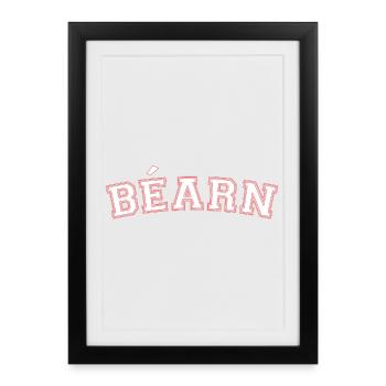 Bearn T-Shirt Cadeau Humour - Affiche encadrée (27 × 37 cm) - noir - Devant