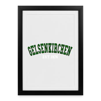 Gelsenkirchen Fondée en 1976 - Affiche encadrée (27 × 37 cm) - noir - Devant