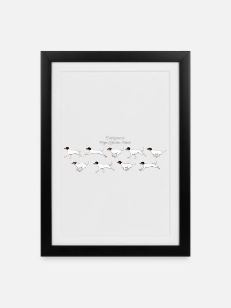Bodegueros Run Like The Wind - Gerahmtes Poster (27 × 37 cm) - Schwarz