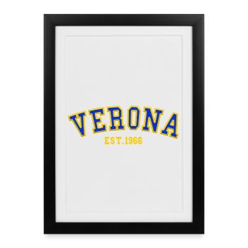 Vérone fondée en 1966 - Affiche encadrée (27 × 37 cm) - noir - Devant
