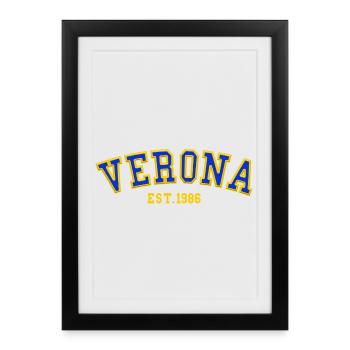 Vérone fondée en 1986 - Affiche encadrée (27 × 37 cm) - noir - Devant