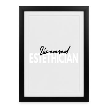 Licensed Esthetician Makeup Artist Beauty Skin - Framed poster (27 × 37 cm) - black - Front