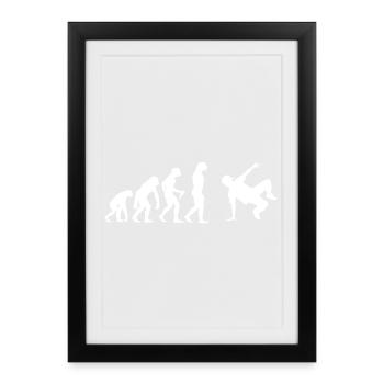 Gift idea for a breakdancer with break dance - Framed poster (27 × 37 cm) - black - Front