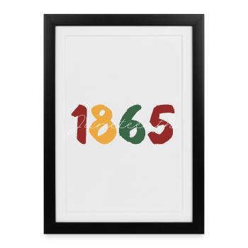 Retro 1865 Juneteenth Freedom Day Vintage Graphic - Framed poster (27 × 37 cm) - black - Front