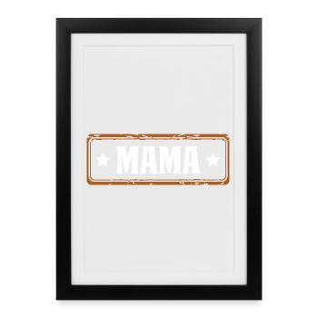 Maman - Affiche encadrée (27 × 37 cm) - noir - Devant