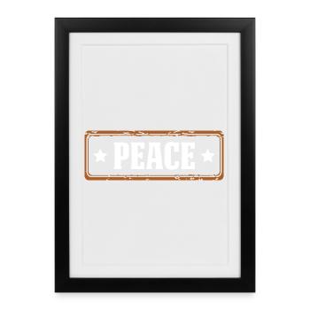 Paix - Affiche encadrée (27 × 37 cm) - noir - Devant