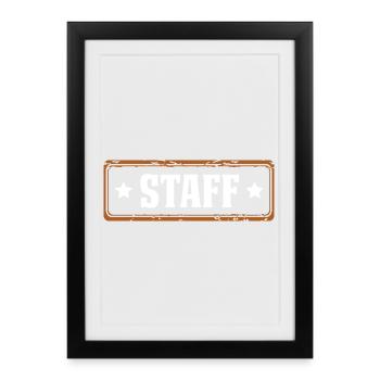 Staff - Framed poster (27 × 37 cm) - black - Front