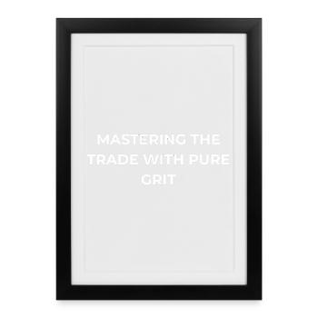 Welder Pure Grit - Framed poster (27 × 37 cm) - black - Front