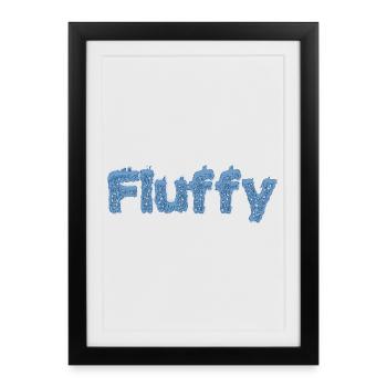 Peluchette - Affiche encadrée (27 × 37 cm) - noir - Devant