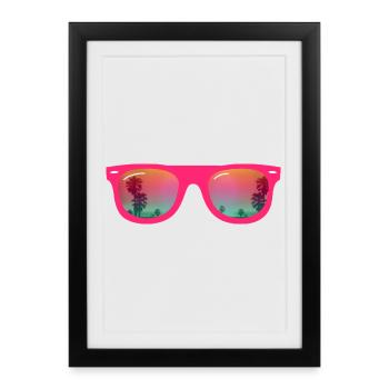 Lunettes de soleil - Lunettes de soleil - Affiche encadrée (27 × 37 cm) - noir - Devant