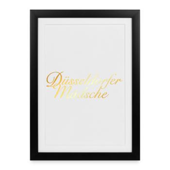 Düsseldorfer Mädsche - Mädchen aus Düsseldorf - Gerahmtes Poster (27 × 37 cm) - Schwarz - Vorne