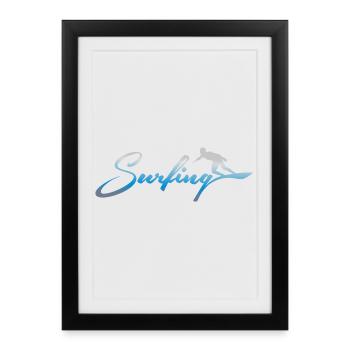 SURF, SURF - Affiche encadrée (27 × 37 cm) - noir - Devant