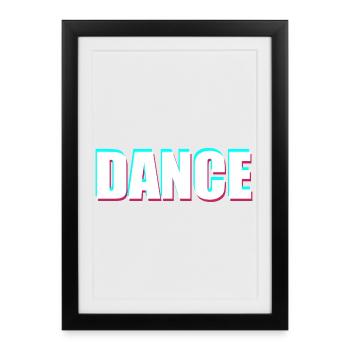 Danser - Affiche encadrée (27 × 37 cm) - noir - Devant