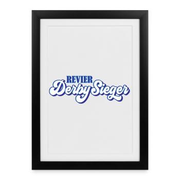 Farben änderbar | Revier Derbysieger - Gerahmtes Poster (27 × 37 cm) - Schwarz - Vorne