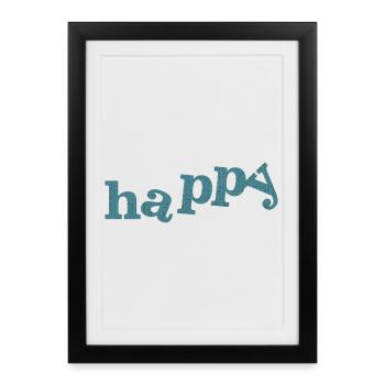 CONTENT - Affiche encadrée (27 × 37 cm) - noir - Devant