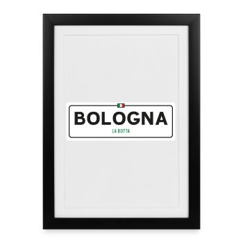 Bologna place name sign - Framed poster (27 × 37 cm) - black - Front