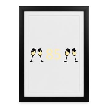 85th Birthday 85 Years Jubilee 85 Number 85 - Framed poster (27 × 37 cm) - black - Front