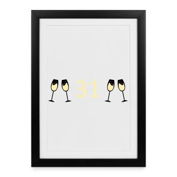 31st Birthday 31 Years Anniversary 31 Years Count l31 - Framed poster (27 × 37 cm) - black - Front
