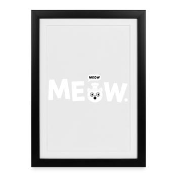 Meow Chef Cat - Framed poster (27 × 37 cm) - black - Front