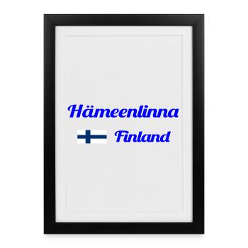 Hämeenlinna Finland- Stylish prints - Framed poster (27 × 37 cm) - black - Front