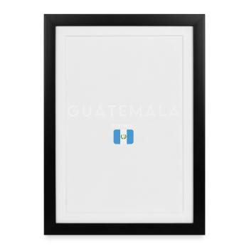 Guatemalan flag, Guatemalan pride - Framed poster (27 × 37 cm) - black - Front