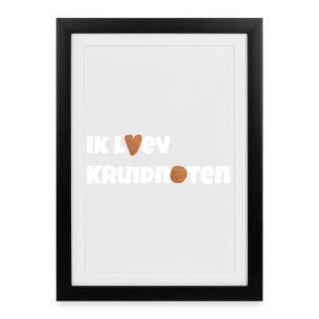 I loev kruidnoten - Framed poster (27 × 37 cm) - black - Front