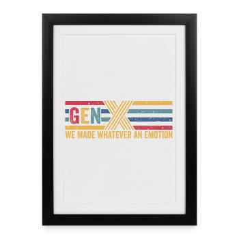 Fun GEN X Gifts - Framed poster (27 × 37 cm) - black - Front