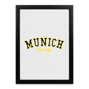 Munich_Est_1985 - Gerahmtes Poster (27 × 37 cm) - Schwarz - Vorne