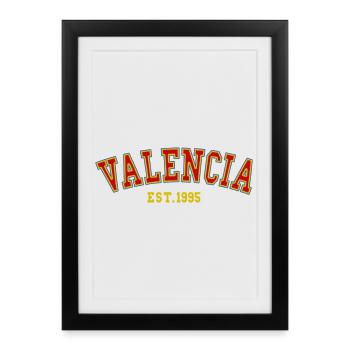 Valencia Est.1995 - Framed poster (27 × 37 cm) - black - Front
