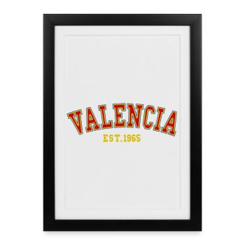 Valencia Est.1965 - Framed poster (27 × 37 cm) - black - Front