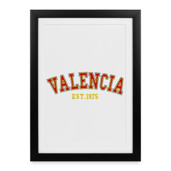 Valencia Est.1975 - Framed poster (27 × 37 cm) - black - Front