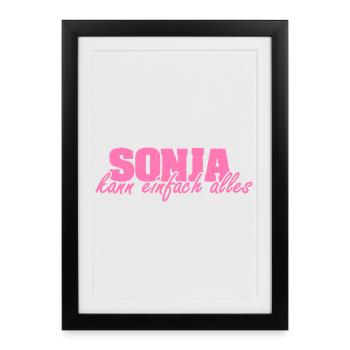 Mme Sonja - Affiche encadrée (27 × 37 cm) - noir - Devant