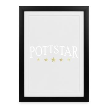 Pottstar, star from the Ruhr area or at the cooking pot - Framed poster (27 × 37 cm) - black - Front