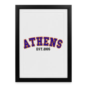Athènes Est.2005 - Affiche encadrée (27 × 37 cm) - noir - Devant