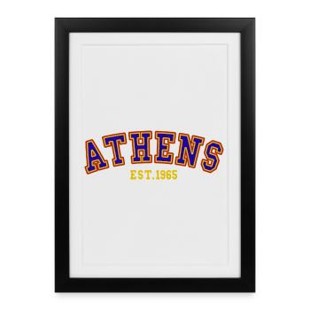 Athènes Est.1965 - Affiche encadrée (27 × 37 cm) - noir - Devant