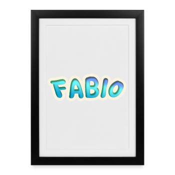 Fabio en tant que métier - Affiche encadrée (27 × 37 cm) - noir - Devant
