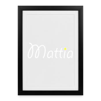 Mattia - Affiche encadrée (27 × 37 cm) - noir - Devant