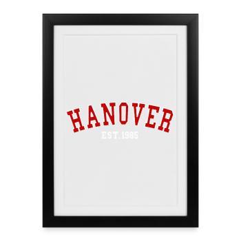 Hanovre Est. 1985 - Affiche encadrée (27 × 37 cm) - noir - Devant