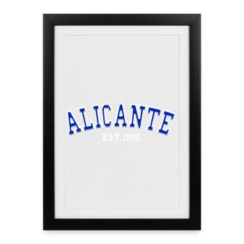 Alicante Fondée en 1995 - Affiche encadrée (27 × 37 cm) - noir - Devant