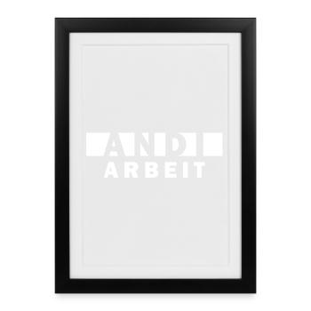 Andi Arbeit – Funny Saying Andreas Andrea - Framed poster (27 × 37 cm) - black - Front