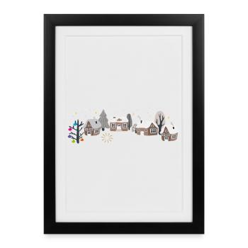 White Christmas - Framed poster (27 × 37 cm) - black - Front