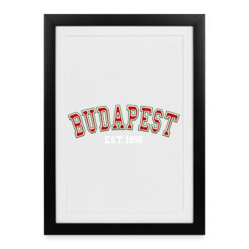 Budapest fondée en 1996 - Affiche encadrée (27 × 37 cm) - noir - Devant