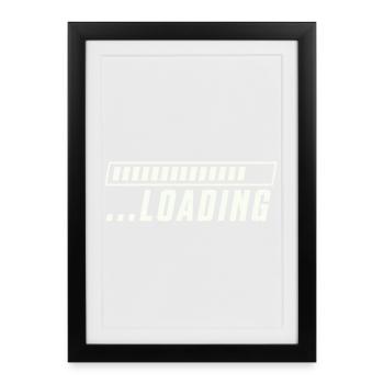 Loading Bar Loading Progress - Framed poster (27 × 37 cm) - black - Front