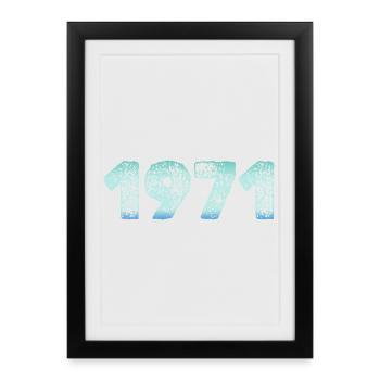 1971 Neon Bruch - Framed poster (27 × 37 cm) - black - Front